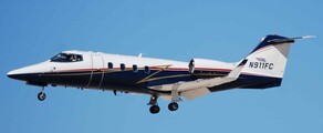 LEARJET 55 yksityisen suihkukoneen vuokraus 