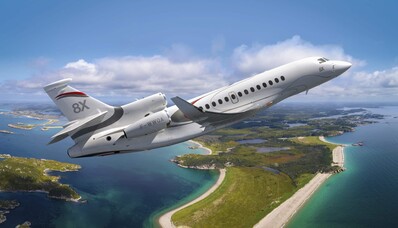 Falcon 8X parantaa matkustamoa