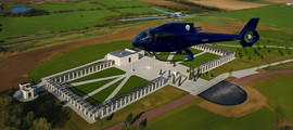 Helikopterilento Château De Vaux-Le-Vicomten yli