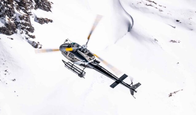 Lyon - Megève: helikopterikuljetus